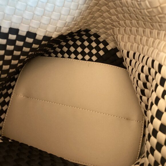 Naghedi St. Barth's tote, graphic geo black and cream indio woven, Small - Picture 8 of 8